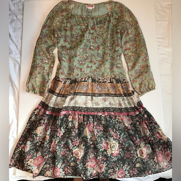 Vintage 1970s Jerell of Texas Boho Prairie Peasant Dress Cottagecore Farmhouse 7 - Picture 2 of 12